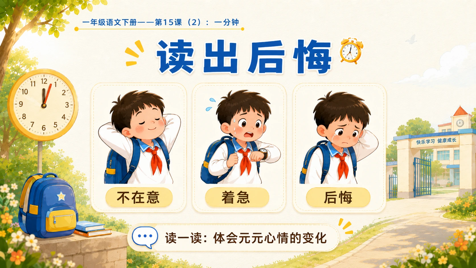 小学六年制统编教材系列课件——一年级语文下册第15课（2）：一分钟 - 预览图7
