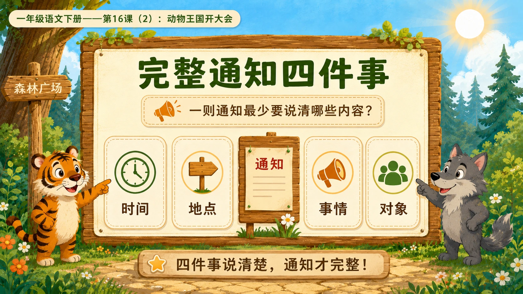 小学六年制统编教材系列课件——一年级语文下册第16课（2）：动物王国开大会 - 预览图7