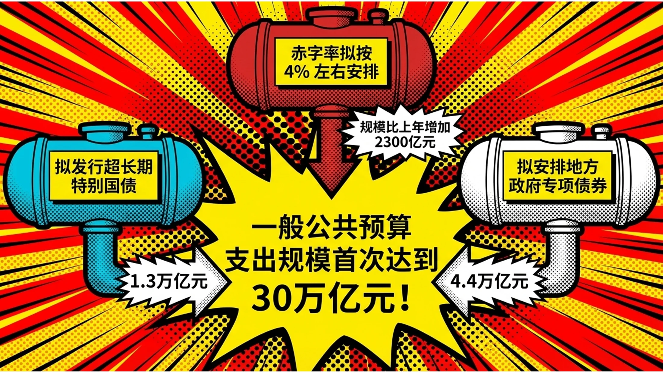 荧光色块罗伊·利希滕斯坦风格政府工作报告PPT - 预览图9