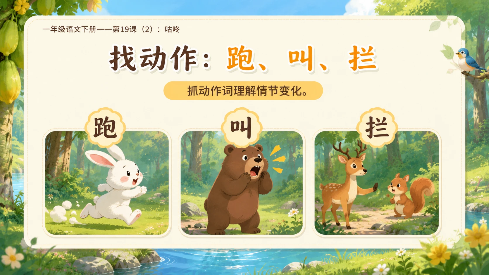 小学六年制统编教材系列课件——一年级语文下册第19课（2）：咕咚 - 预览图5