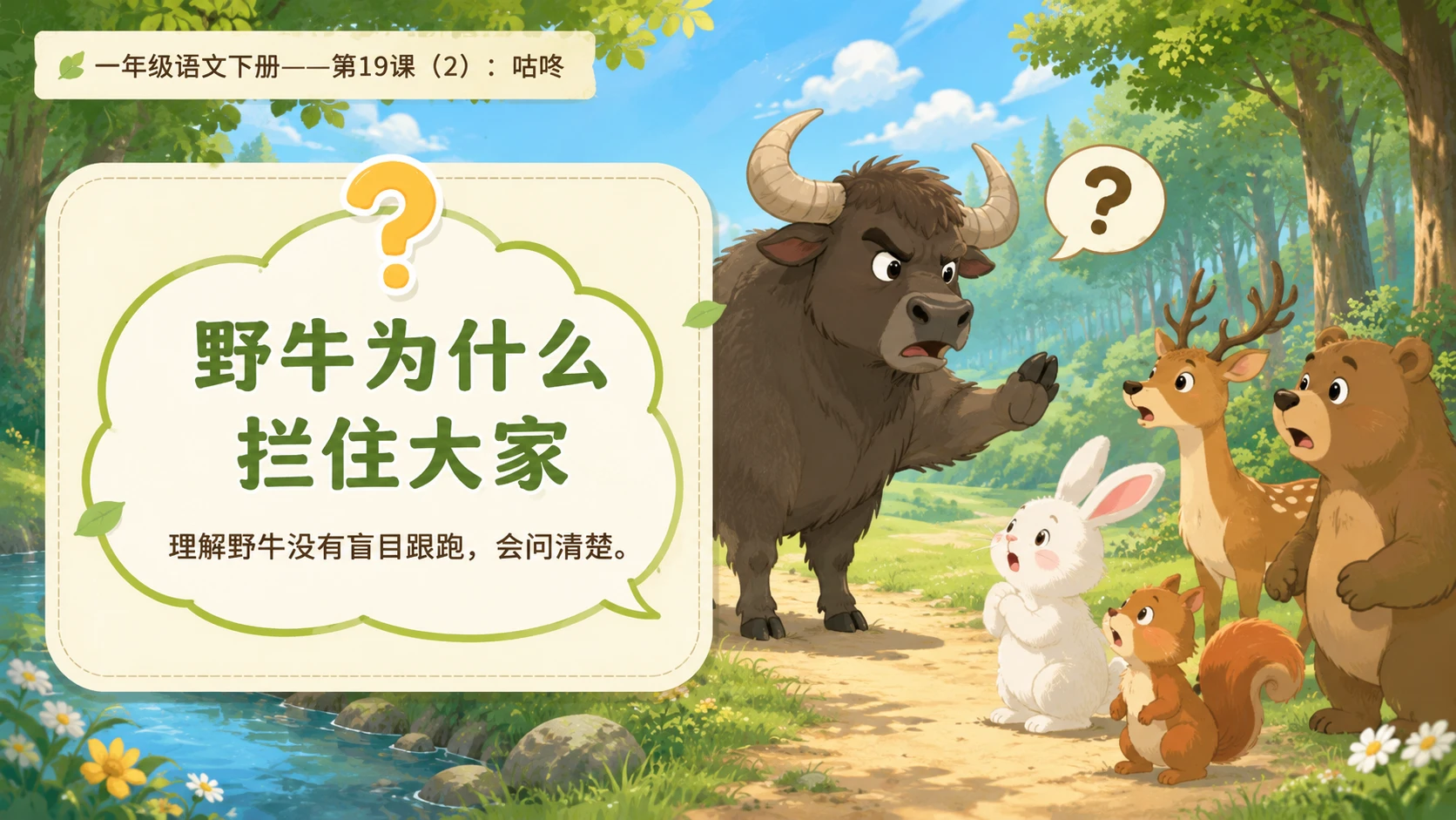小学六年制统编教材系列课件——一年级语文下册第19课（2）：咕咚 - 预览图6