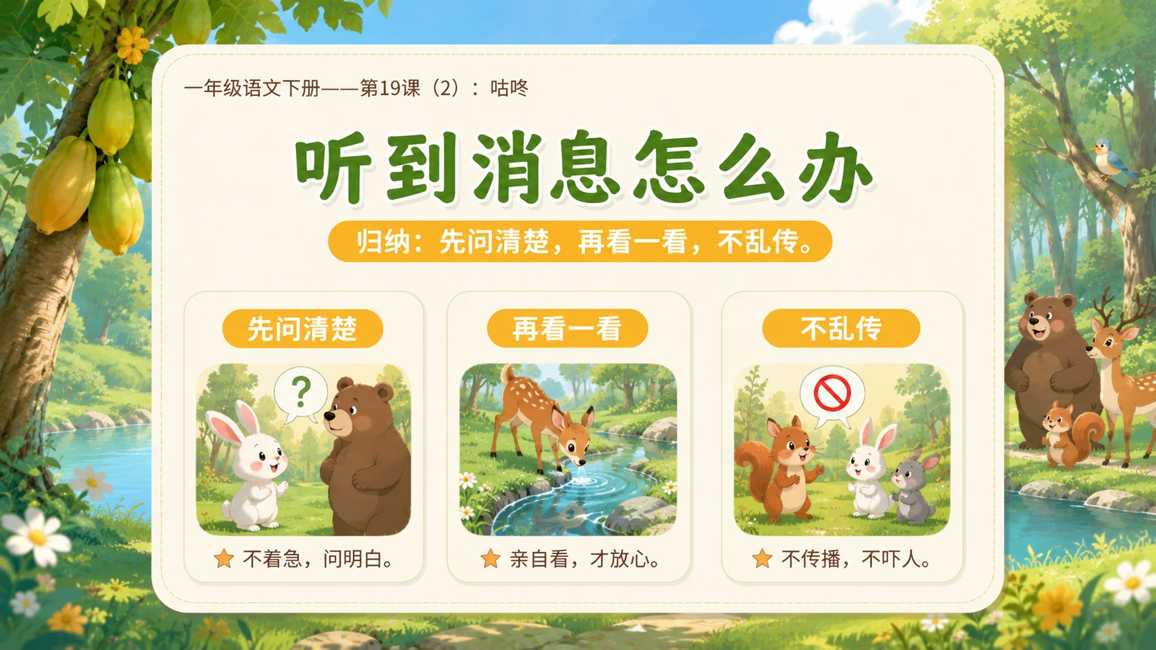 小学六年制统编教材系列课件——一年级语文下册第19课（2）：咕咚 - 预览图10