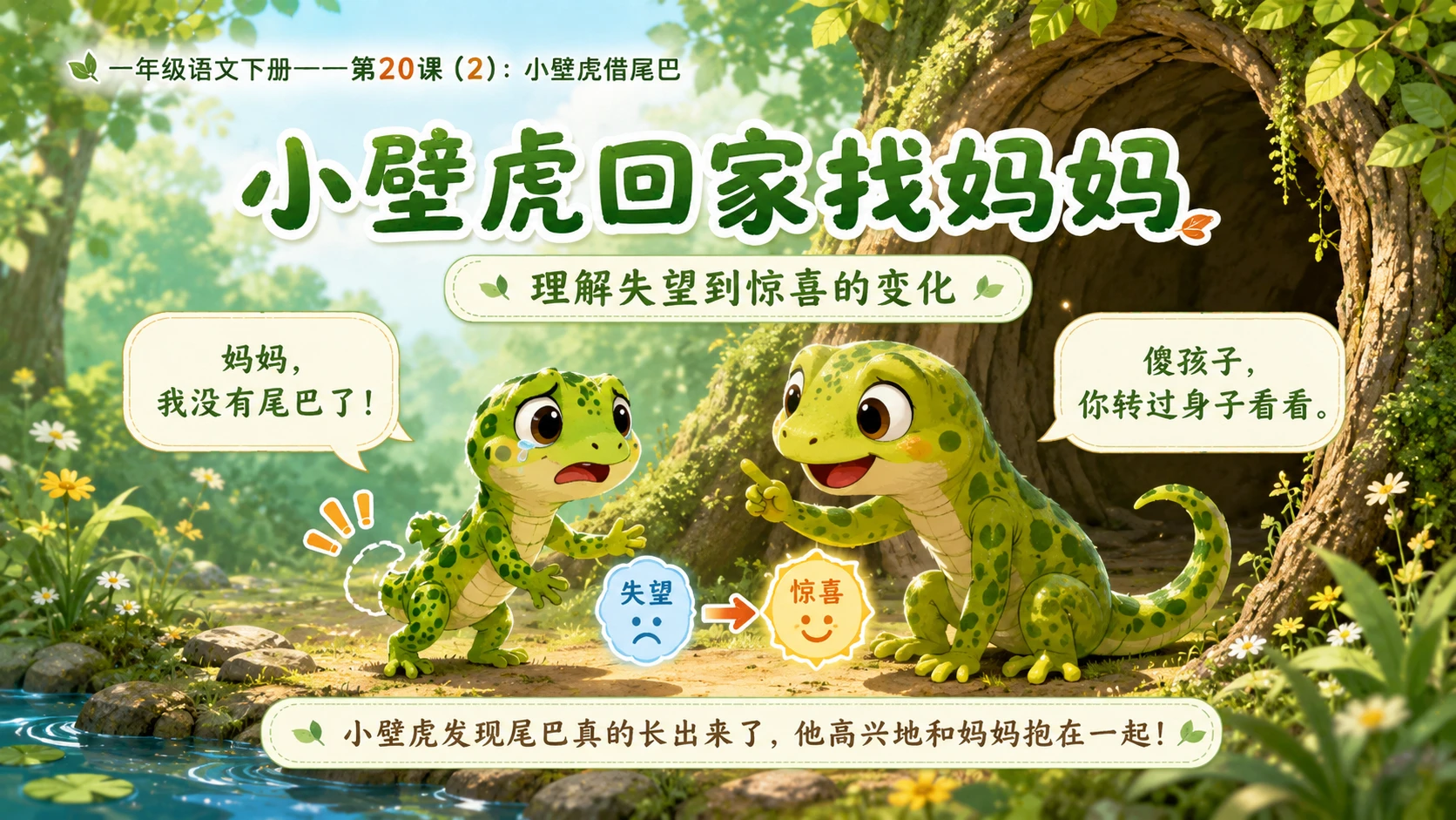 小学六年制统编教材系列课件——一年级语文下册第20课（2）：小壁虎借尾巴 - 预览图8