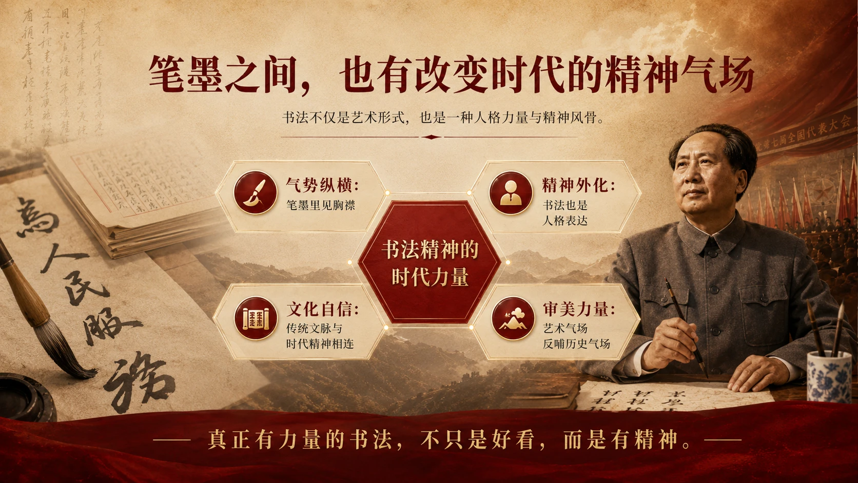 毛泽东：世界罕见的智慧型全能型人才｜毛主席逝世50周年纪念专题PPT - 预览图4
