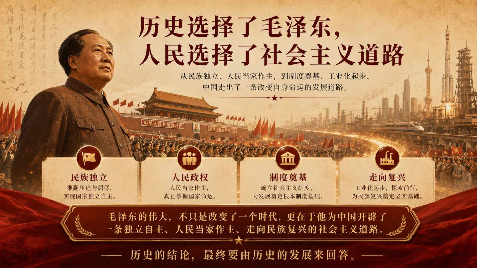 毛泽东：世界罕见的智慧型全能型人才｜毛主席逝世50周年纪念专题PPT - 预览图8