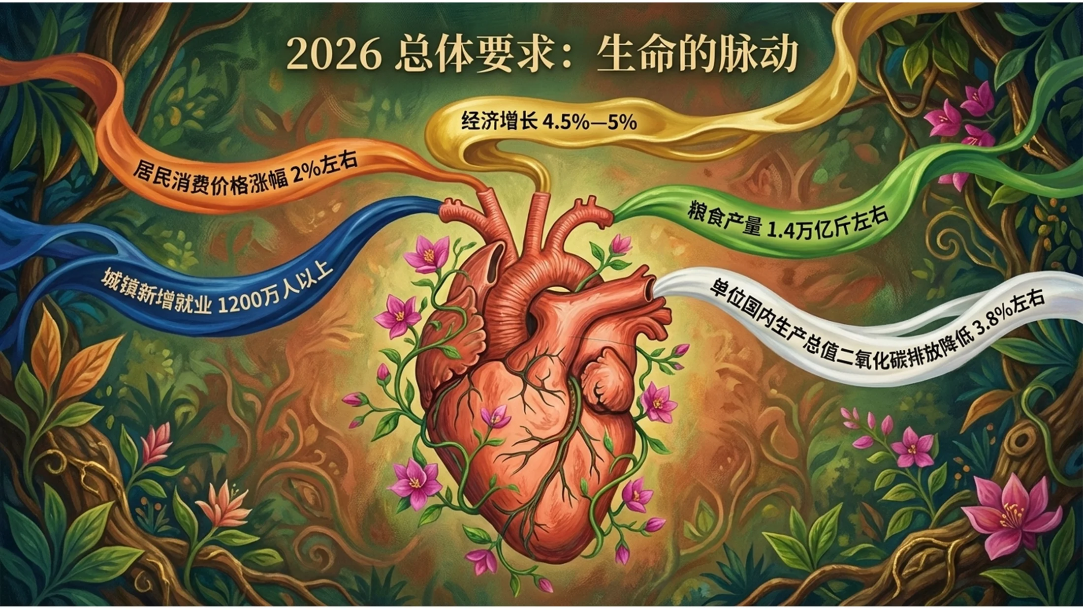 夸张立体绘画弗里达·卡罗风格政府工作报告PPT - 预览图4