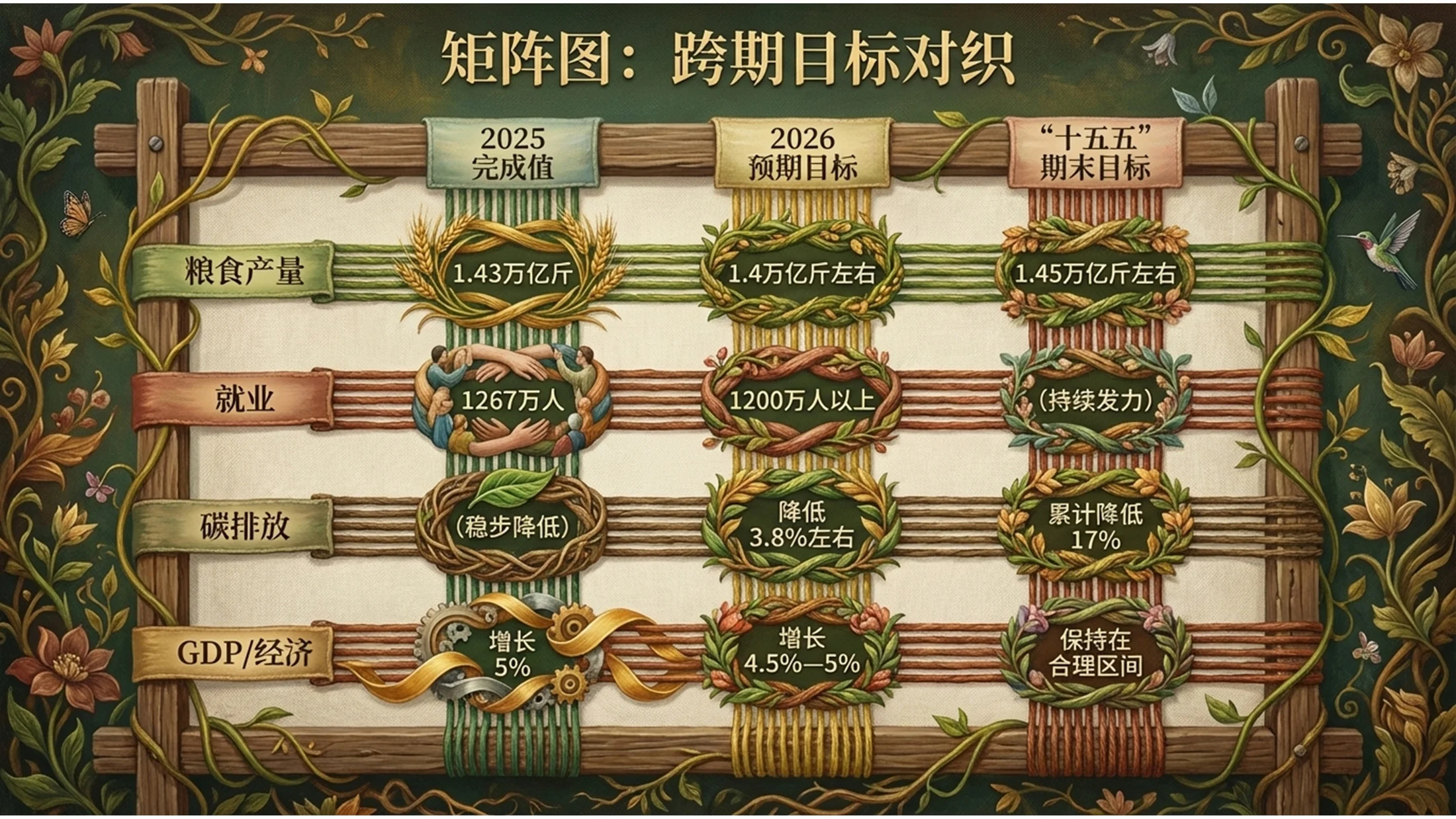 夸张立体绘画弗里达·卡罗风格政府工作报告PPT - 预览图6