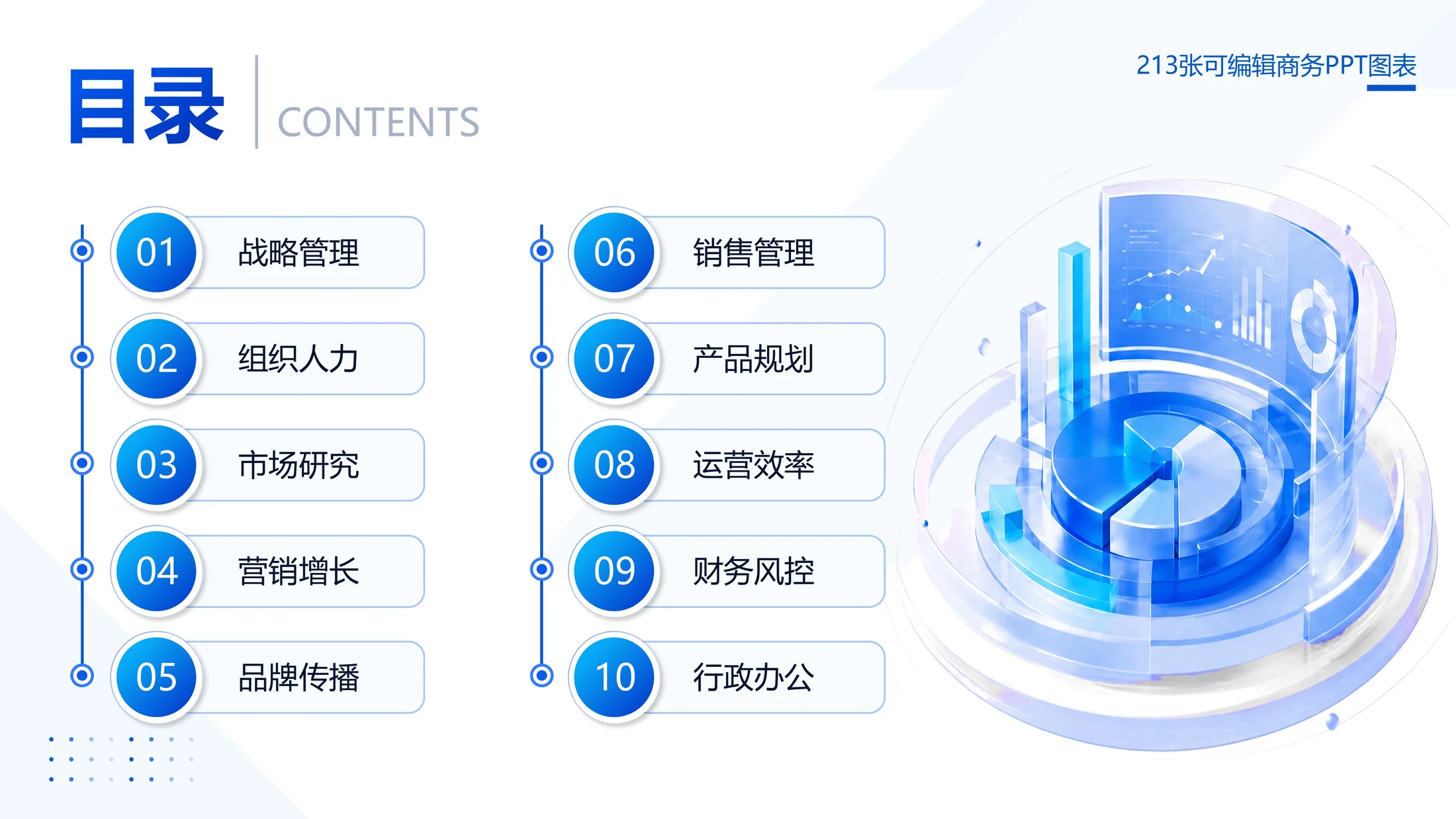 213张可编辑商务PPT图表库｜汇报、述职、方案、商业计划书直接套用 - 预览图1
