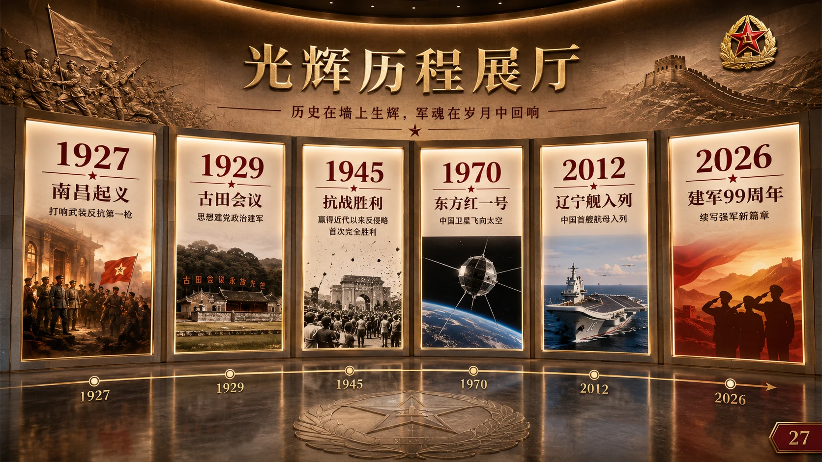 庆祝八一建军节-建军99周年129张PPT灵感库 - 预览图12