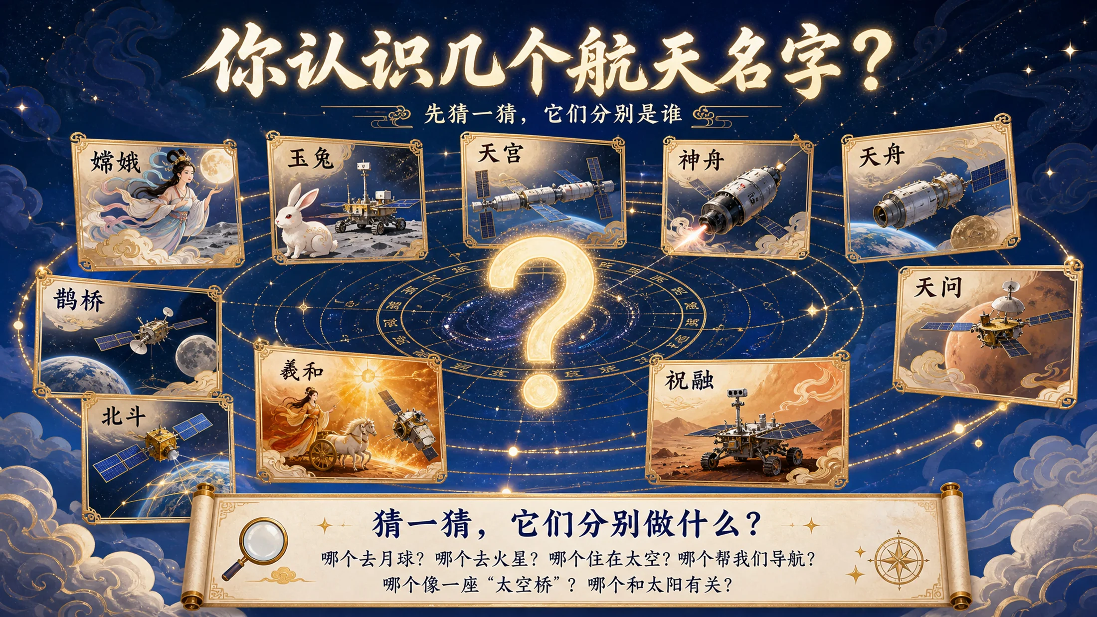 中国航天名字里的宇宙地图｜中国航天科普课PPT - 预览图1