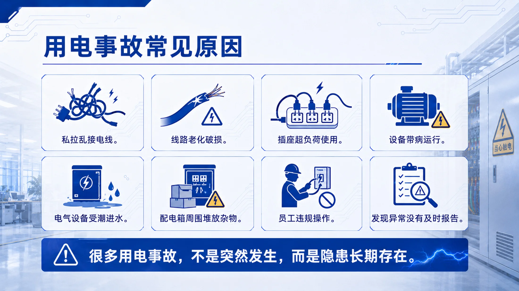 企业用电安全培训PPT课件｜安全用电知识培训｜电气火灾预防模板 - 预览图5