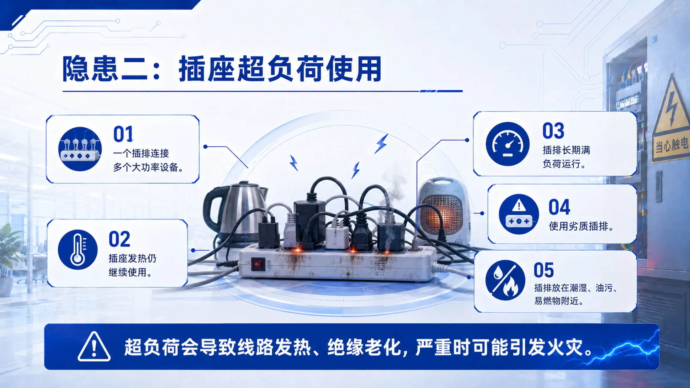 企业用电安全培训PPT课件｜安全用电知识培训｜电气火灾预防模板 - 预览图10