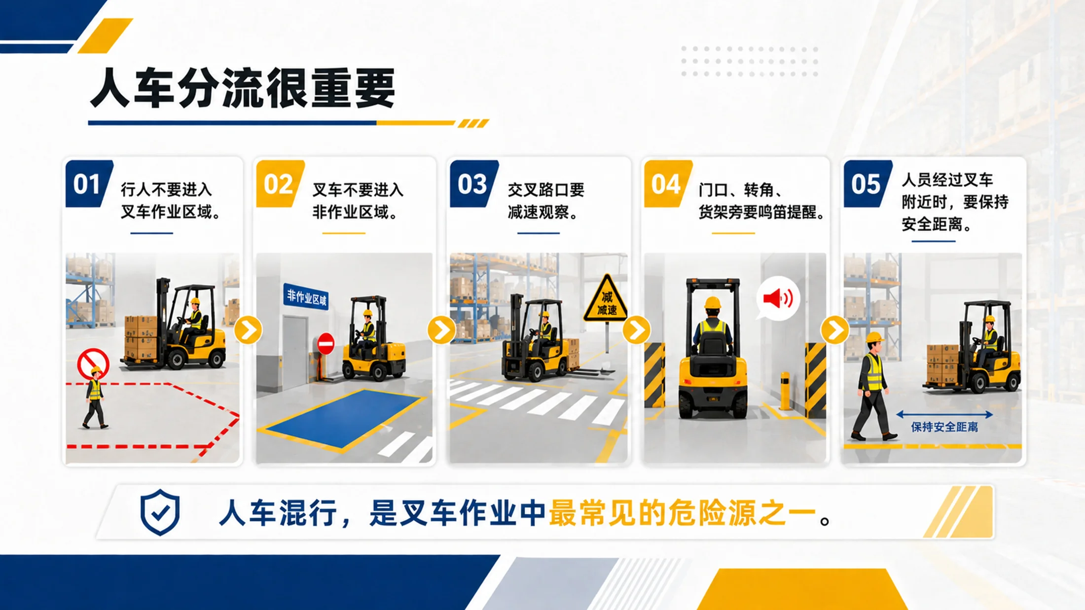 叉车安全操作培训PPT课件｜仓储物流车辆安全｜厂区叉车作业规范模板 - 预览图13