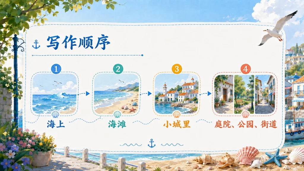 部编版小学语文三年级上册《海滨小城》PPT课件｜海边城市清新写景公开课模板 - 预览图11