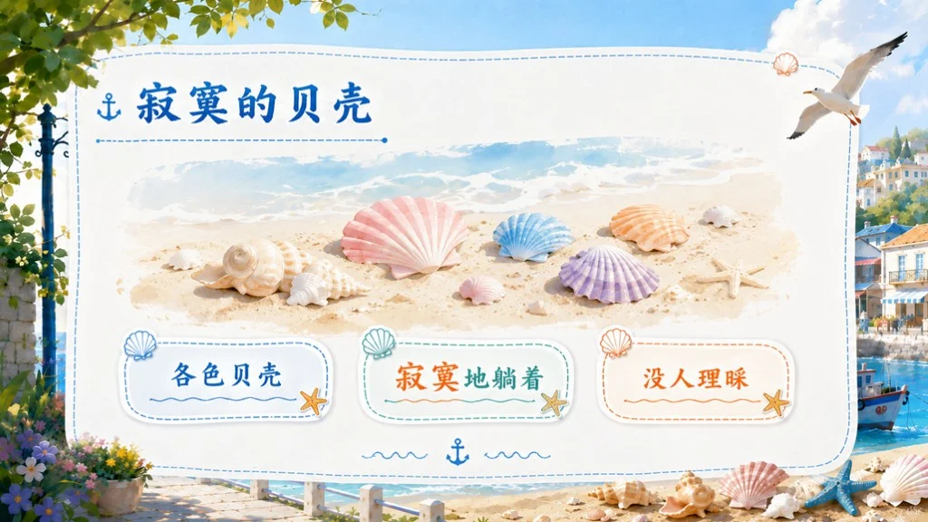 部编版小学语文三年级上册《海滨小城》PPT课件｜海边城市清新写景公开课模板 - 预览图16