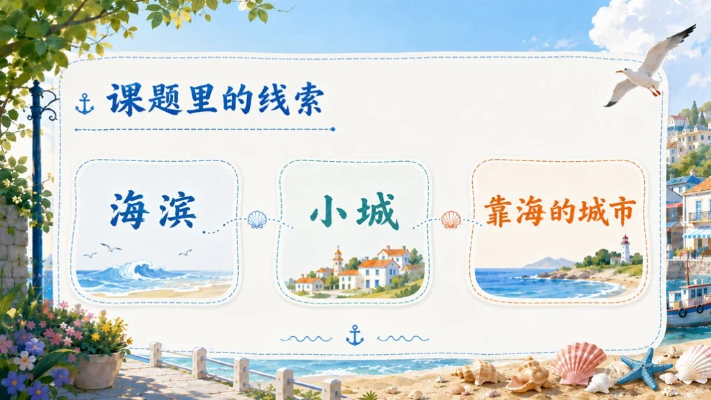 部编版小学语文三年级上册《海滨小城》PPT课件｜海边城市清新写景公开课模板 - 预览图4