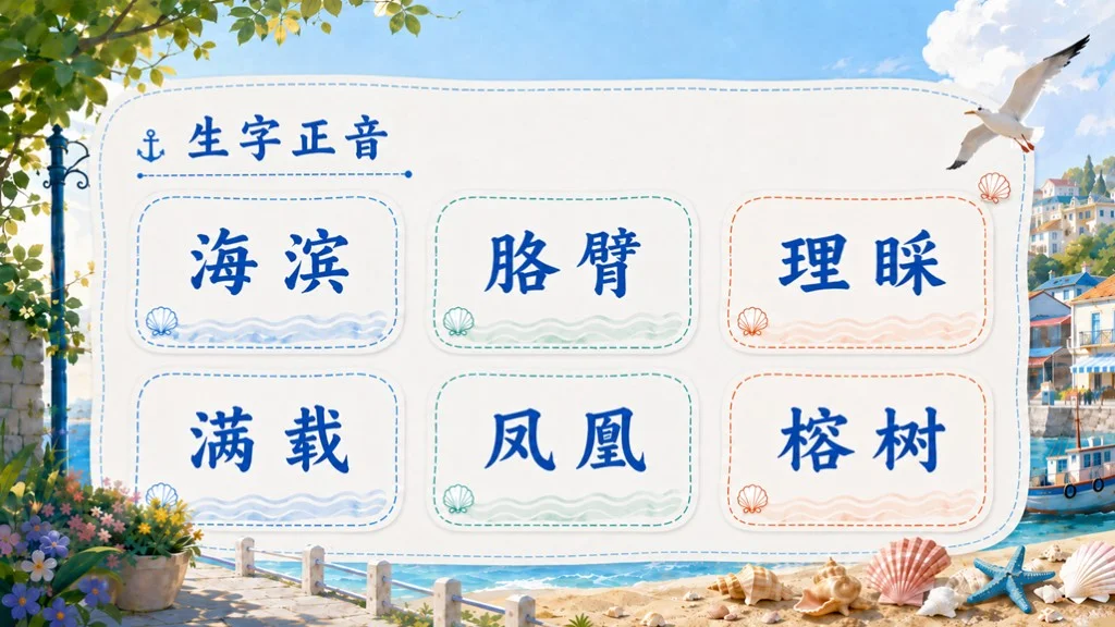 部编版小学语文三年级上册《海滨小城》PPT课件｜海边城市清新写景公开课模板 - 预览图6
