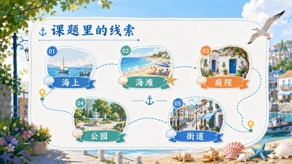 部编版小学语文三年级上册《海滨小城》PPT课件｜海边城市清新写景公开课模板 - 预览图10