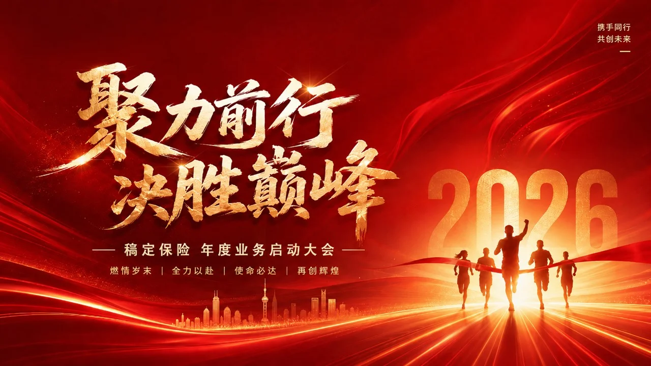 保险行业高端PPT视觉图库｜100款全场景红金商务模板设计 - 预览图10