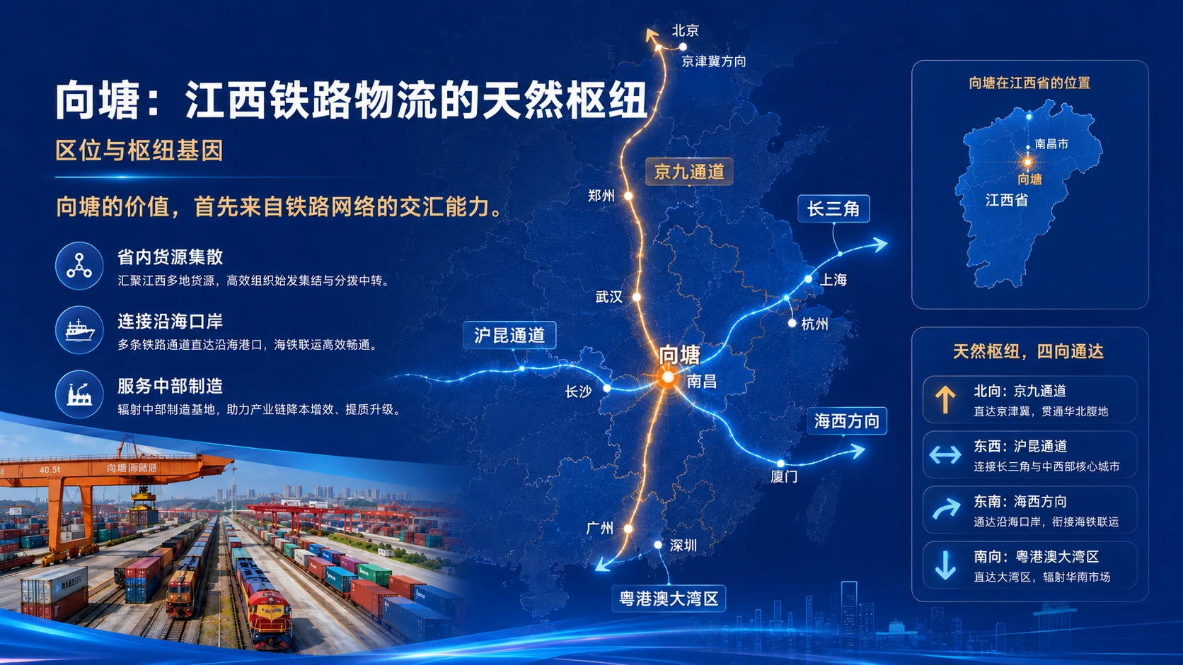 借港出海，向世界打开江西通道｜招商推介型 + 城市开放平台介绍型 + 项目价值展示型PPT - 预览图2