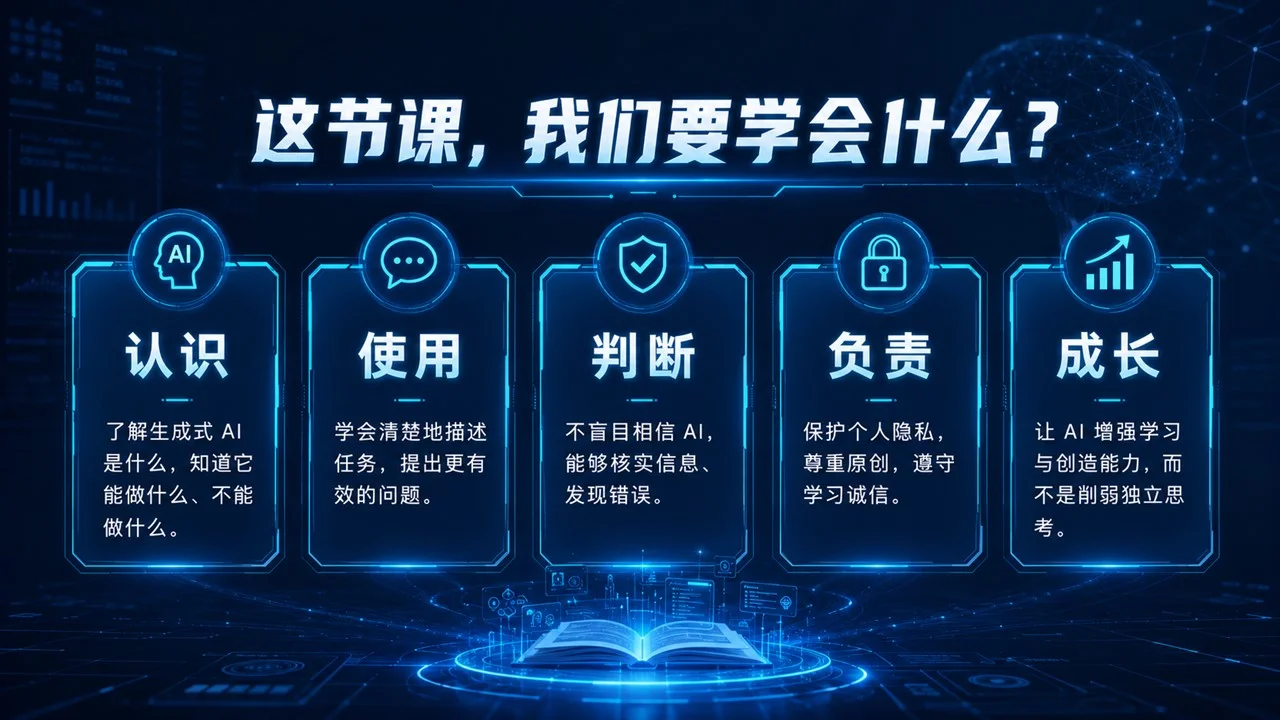青少年未来科技启蒙课件：会用AI，更要会判断PPT——青少年生成式AI素养与安全实践课 - 预览图3