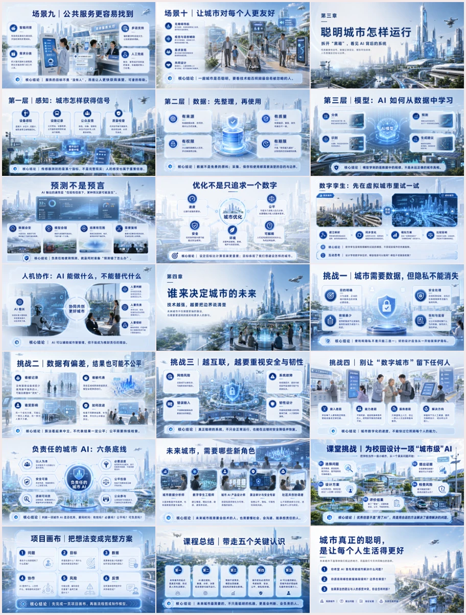 青少年未来科技启蒙课《AI如何让城市更聪明？》智慧城市科普PPT课件 - 预览图19