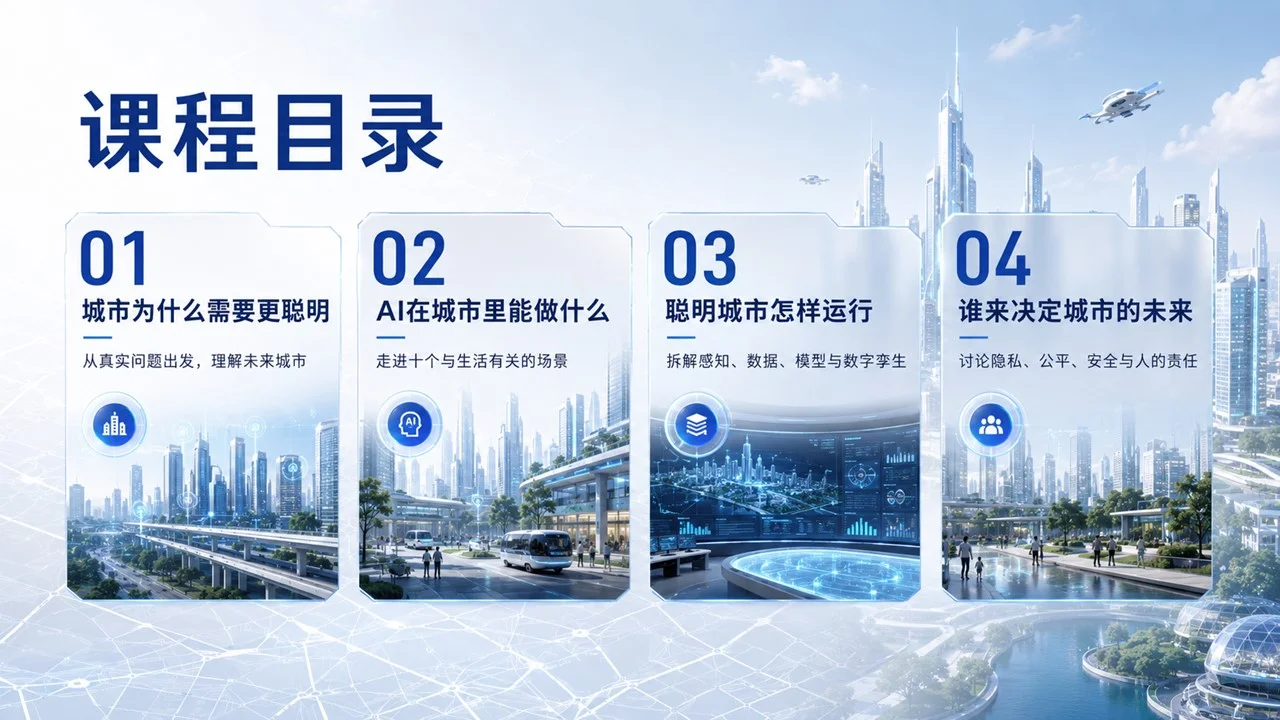 青少年未来科技启蒙课《AI如何让城市更聪明？》智慧城市科普PPT课件 - 预览图2