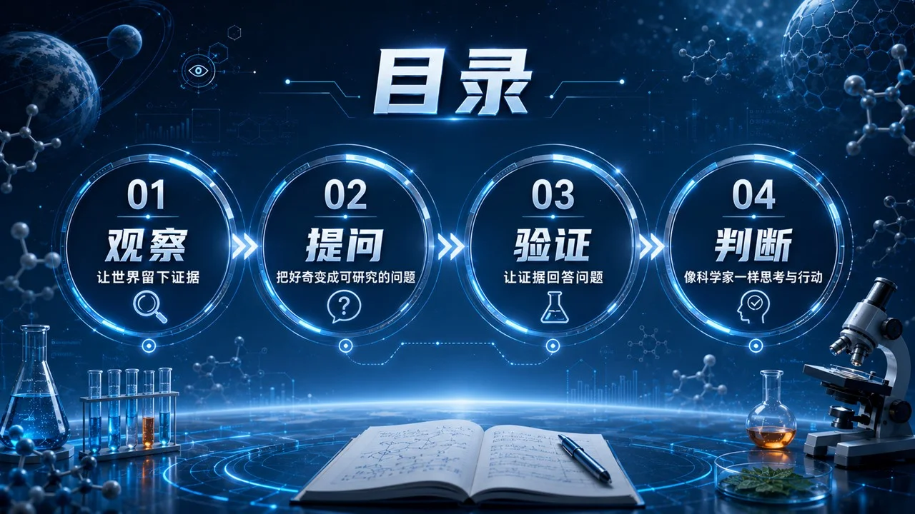 青少年科学思维启蒙课PPT｜像科学家一样思考：观察·提问·验证 - 预览图3
