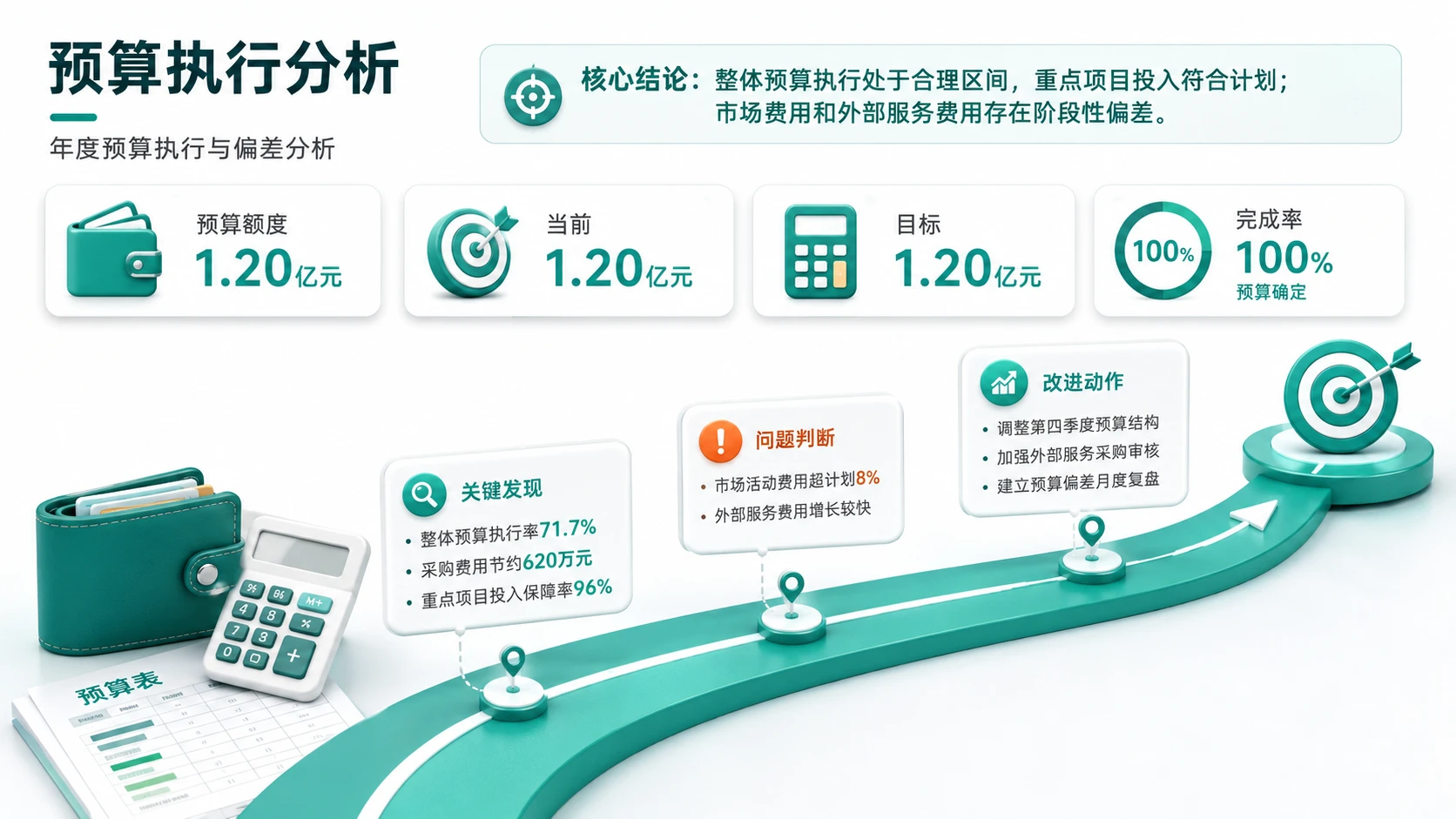 188张3D绿色柔光图表PPT灵感合集 - 预览图7