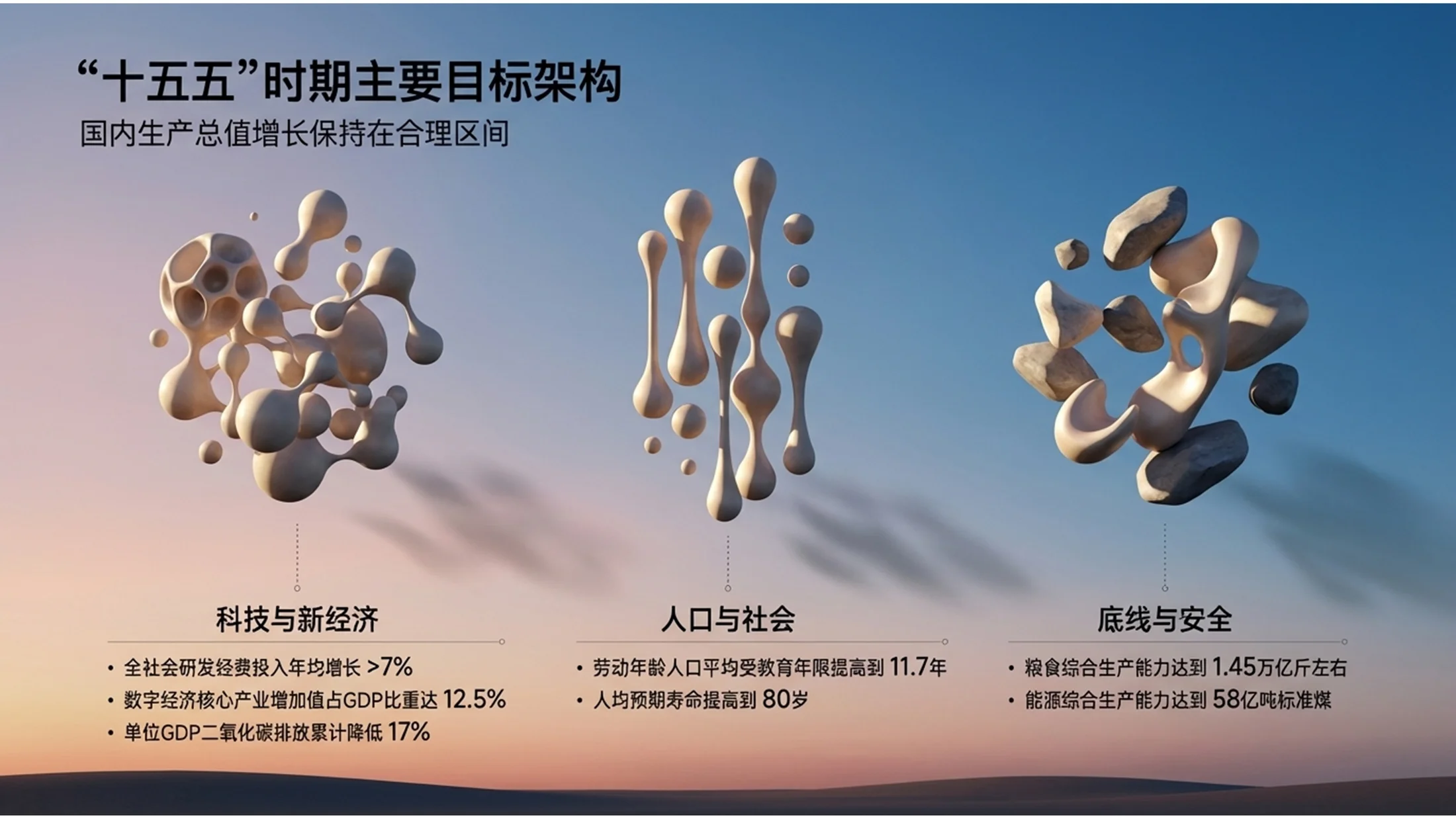 圆滑石头雕塑伊夫·唐吉风格政府工作报告PPT - 预览图4