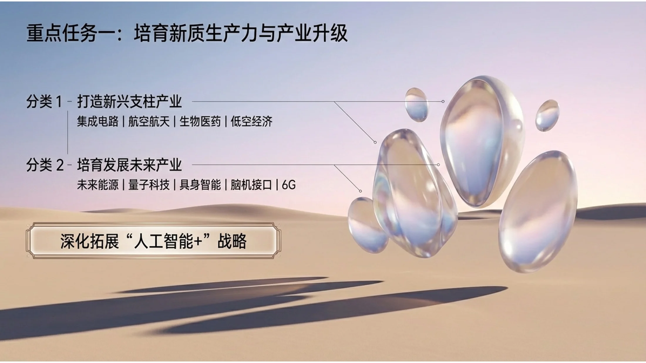 圆滑石头雕塑伊夫·唐吉风格政府工作报告PPT - 预览图7