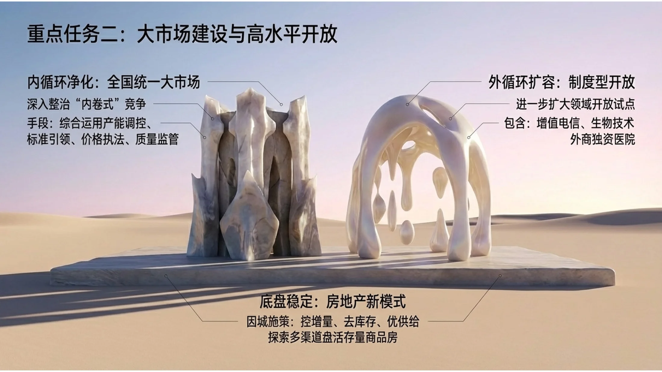 圆滑石头雕塑伊夫·唐吉风格政府工作报告PPT - 预览图8