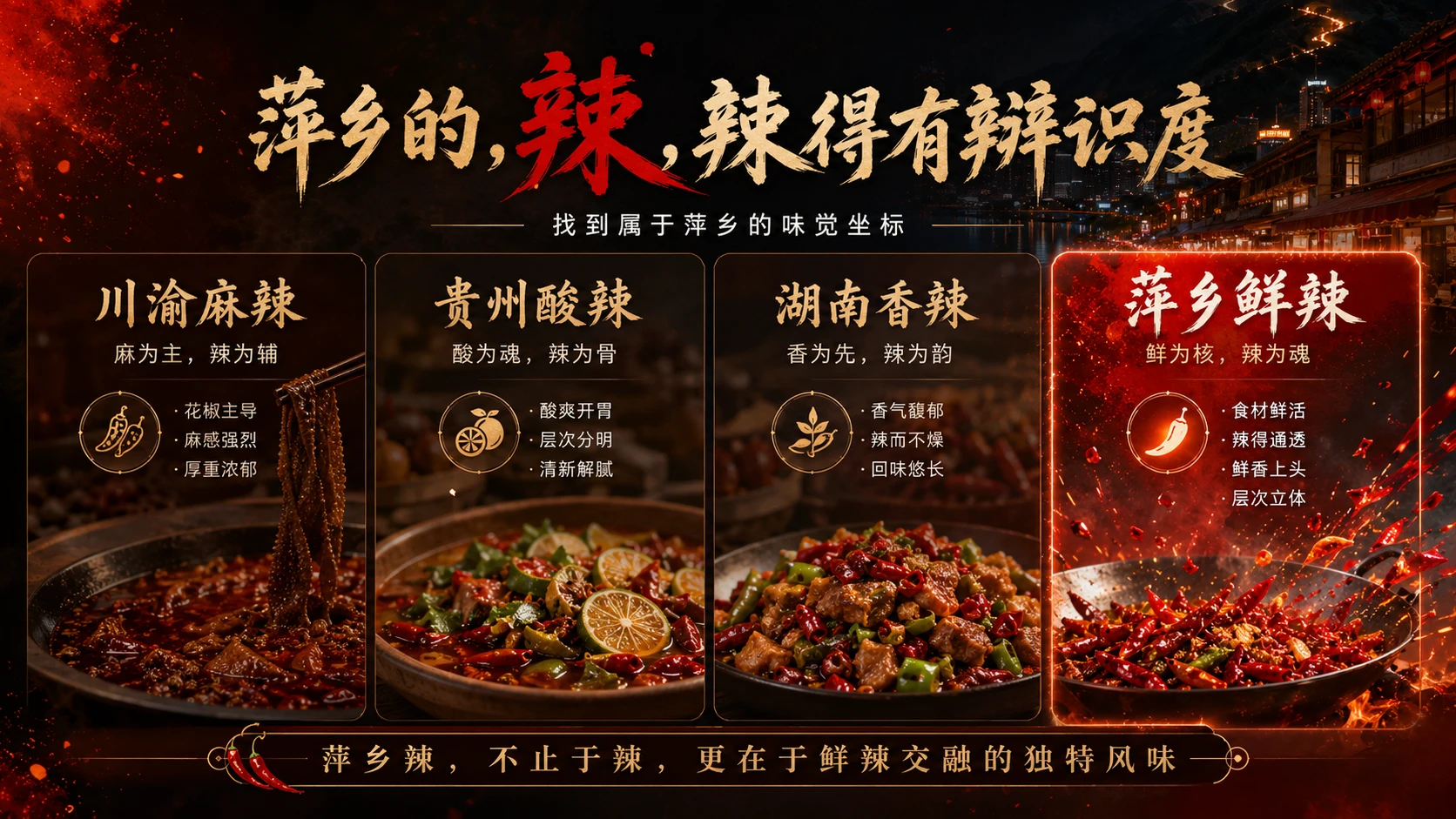 萍乡：中国辣都｜城市品牌传播、文旅传播型PPT - 预览图1