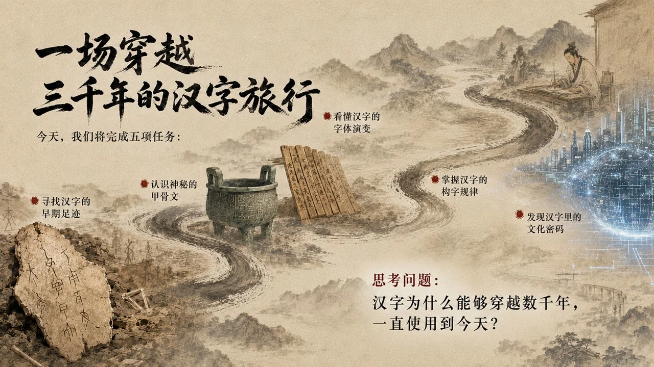 《汉字里的中国》青少年中华文化启蒙课之一｜汉字起源、演变与文化密码PPT课件 - 预览图2