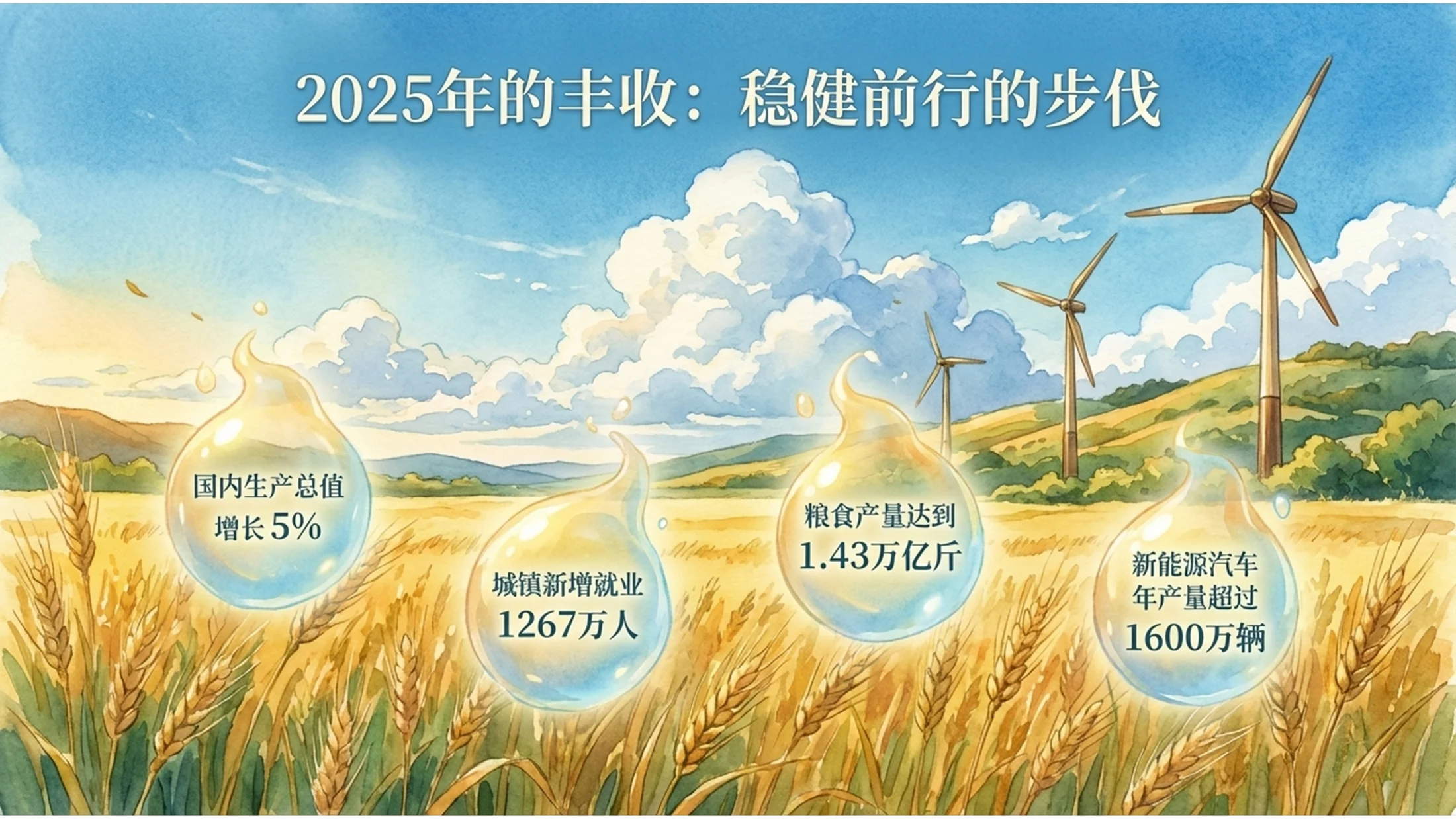 清新卡通手绘宫崎骏风格政府工作报告PPT - 预览图2