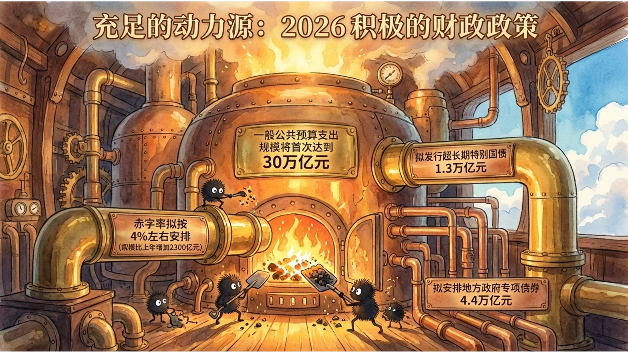 清新卡通手绘宫崎骏风格政府工作报告PPT - 预览图7