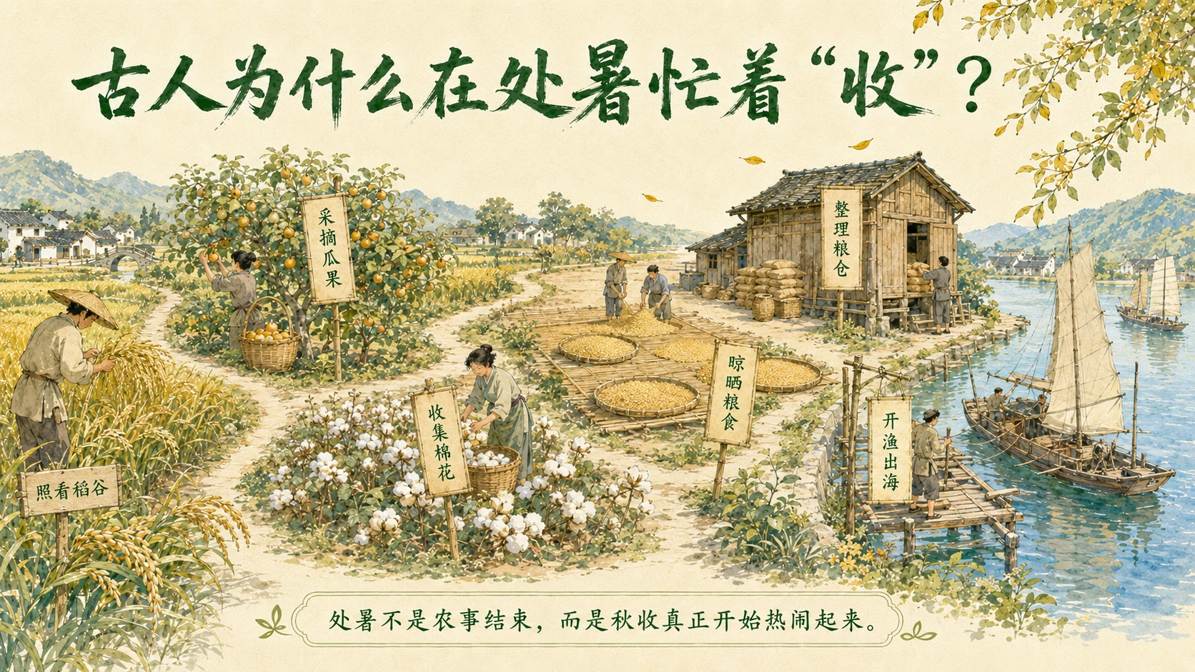 节气有知·处暑｜天地为什么开始从“长”转向“收”？ - 预览图4