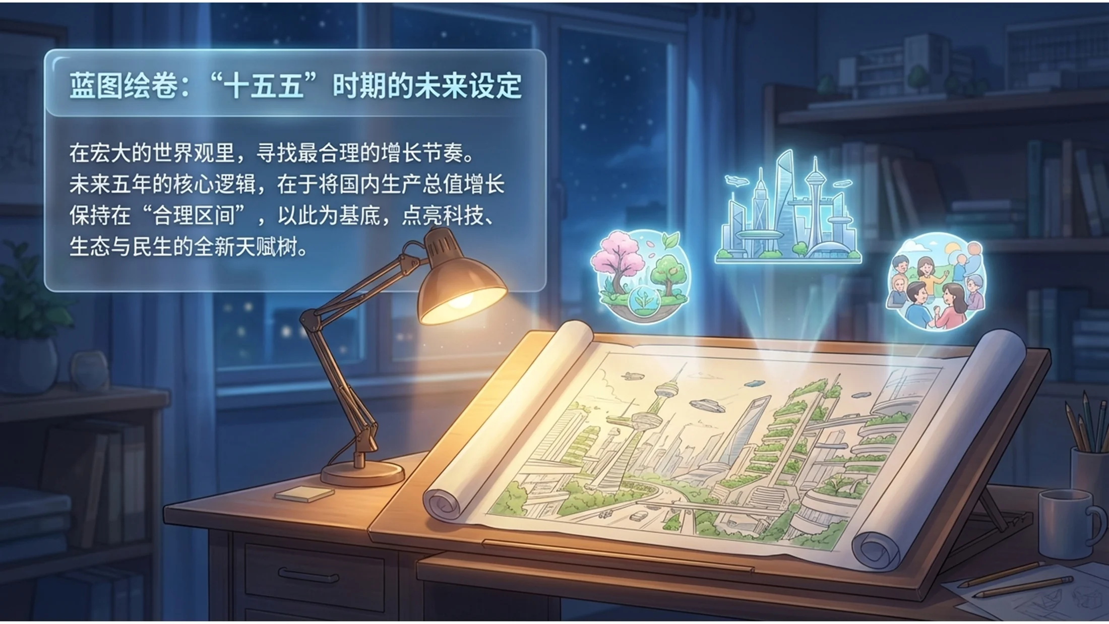 卡通绘画日常向动漫风格政府工作报告PPT - 预览图4