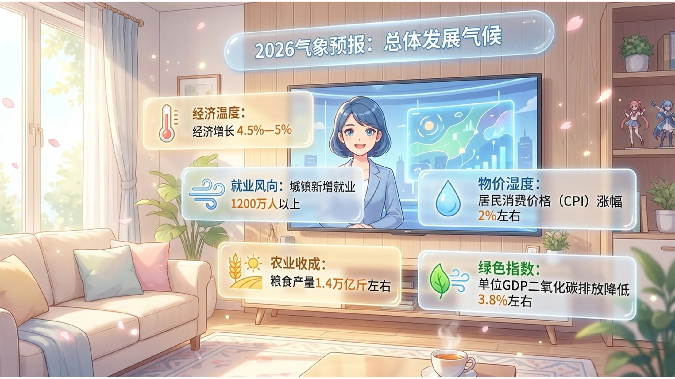 卡通绘画日常向动漫风格政府工作报告PPT - 预览图6