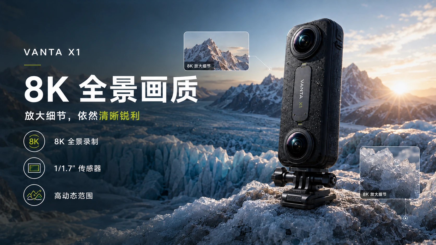 《超越视角》VANTA X1 8K全景运动相机发布会PPT - 预览图11