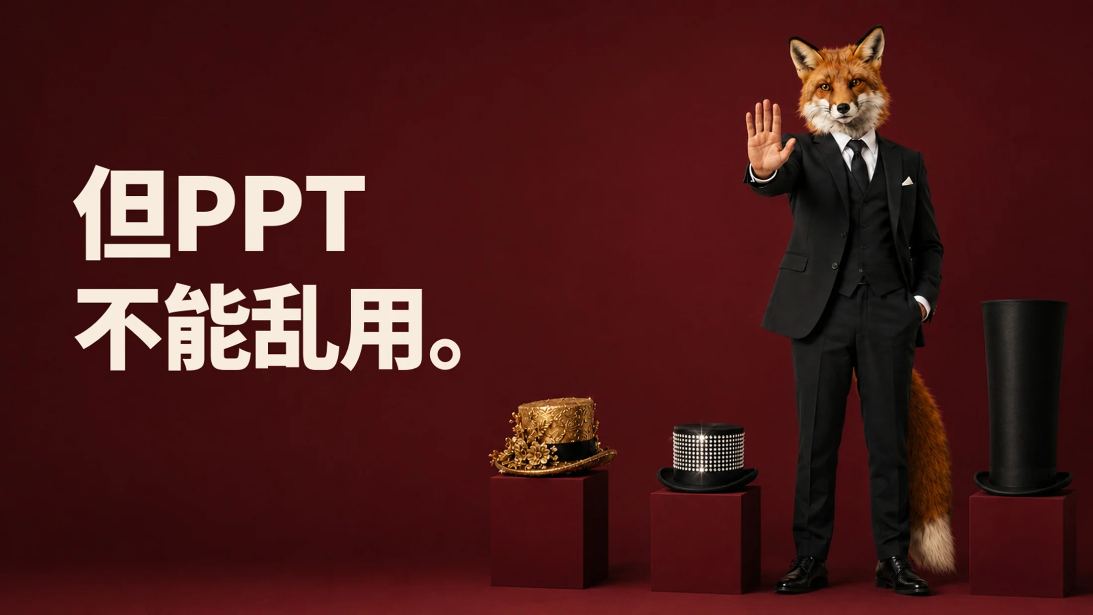 《PPT是一顶帽子》｜21张创意海报讲透PPT设计的本质 - 预览图15