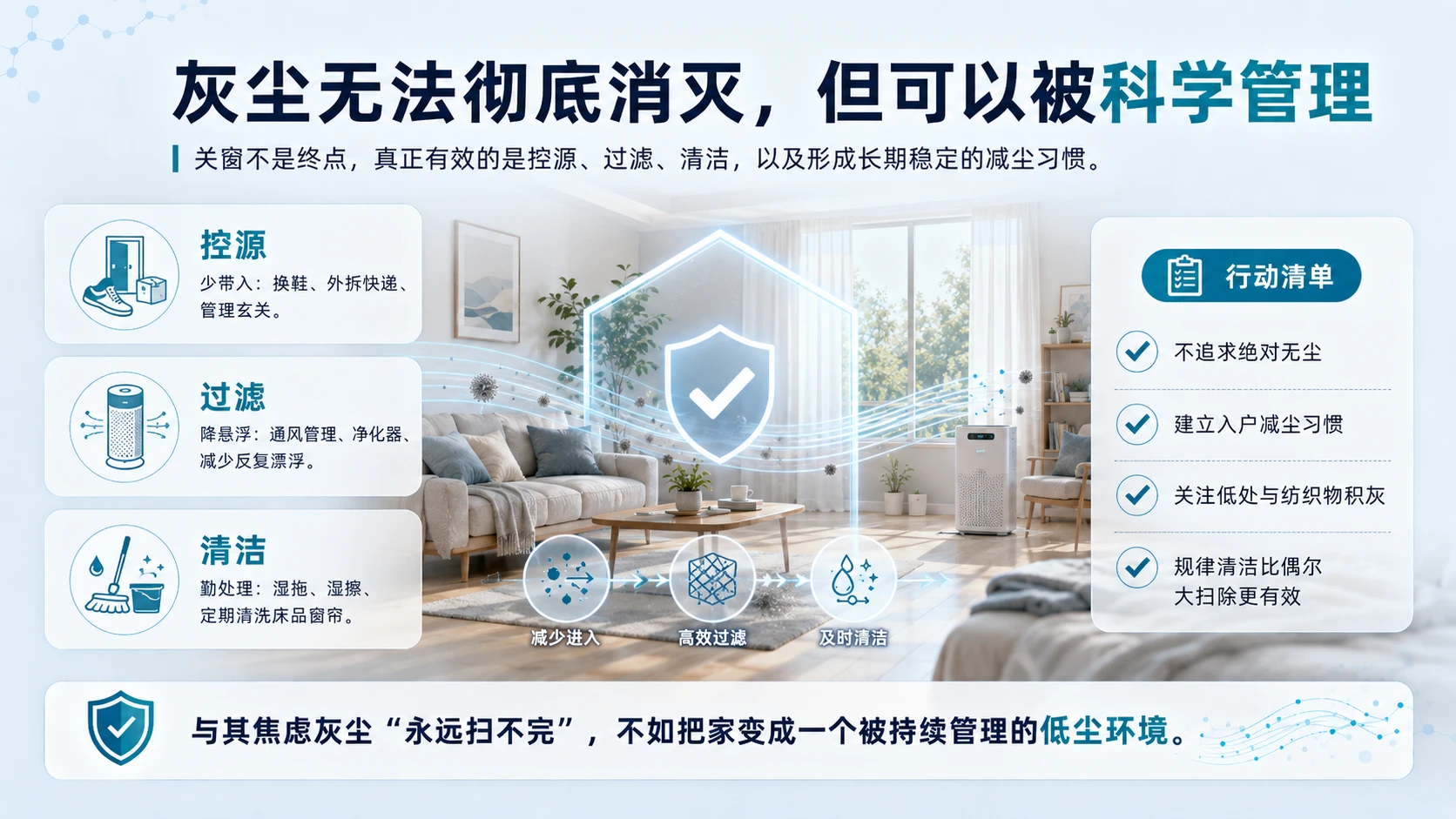 关紧门窗，灰尘为什么还会来？｜科普知识传播型PPT / 生活健康科普PPT - 预览图7