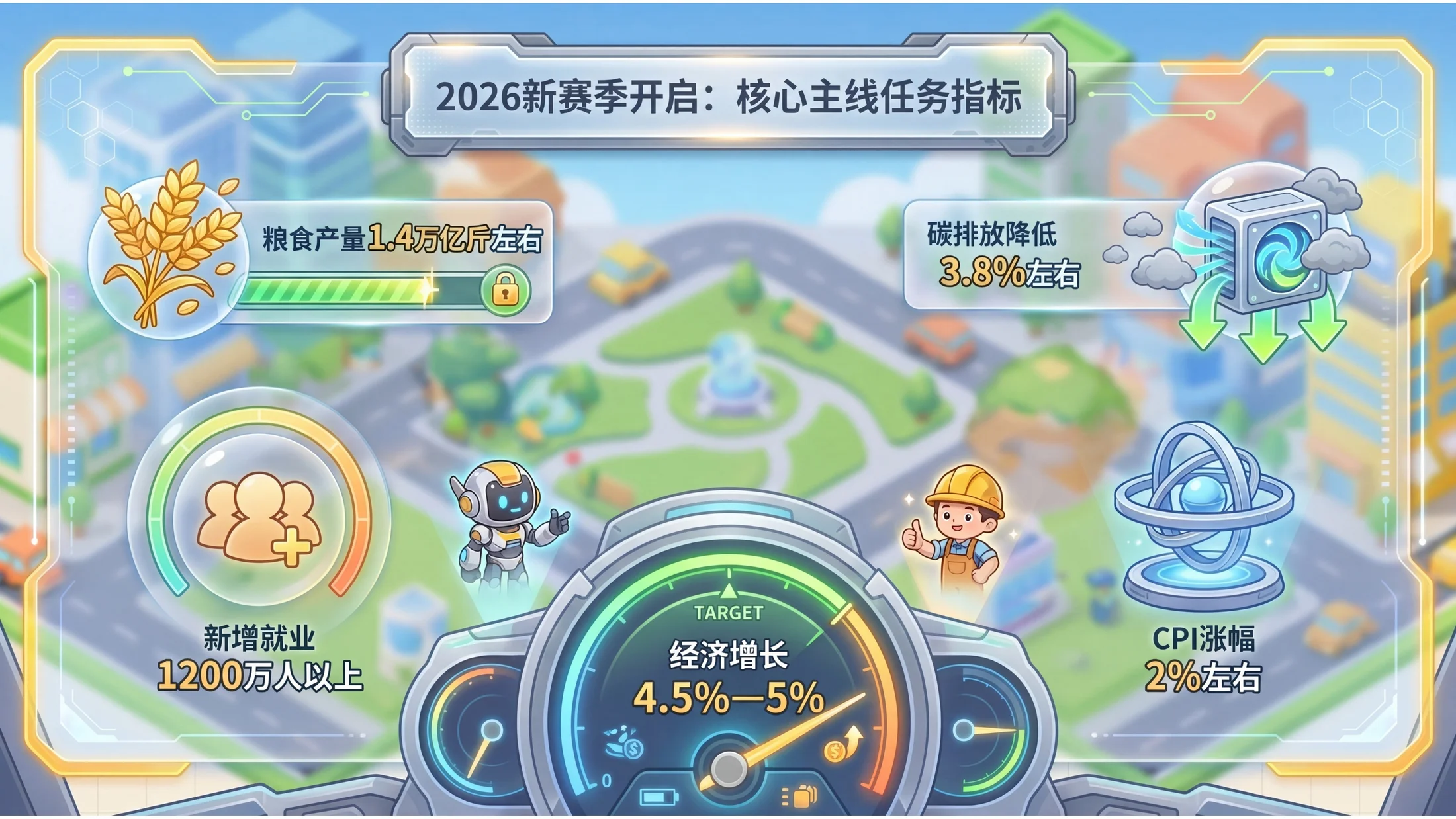 Q版卡通可爱动漫风格政府工作报告PPT - 预览图5