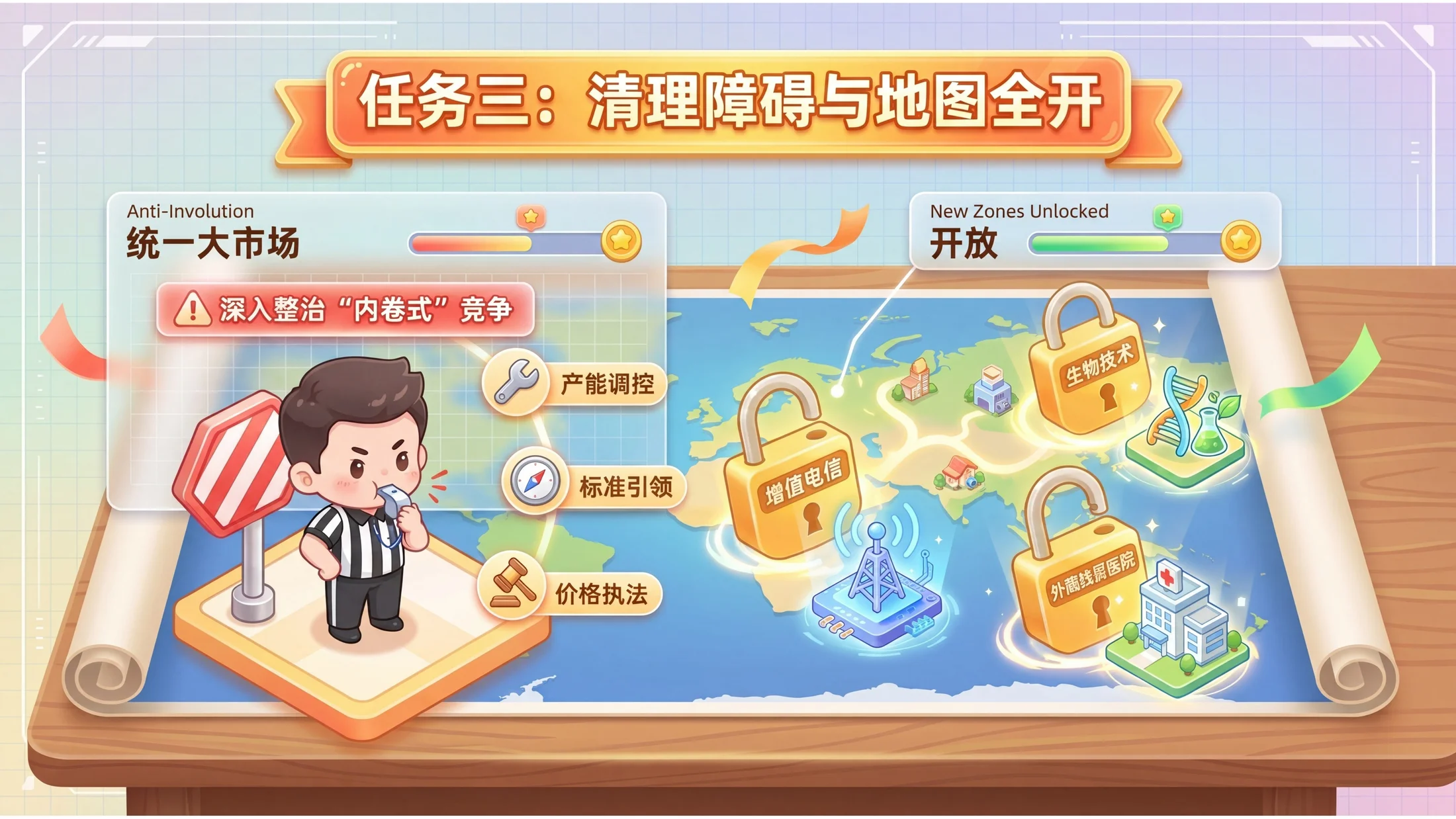 Q版卡通可爱动漫风格政府工作报告PPT - 预览图9