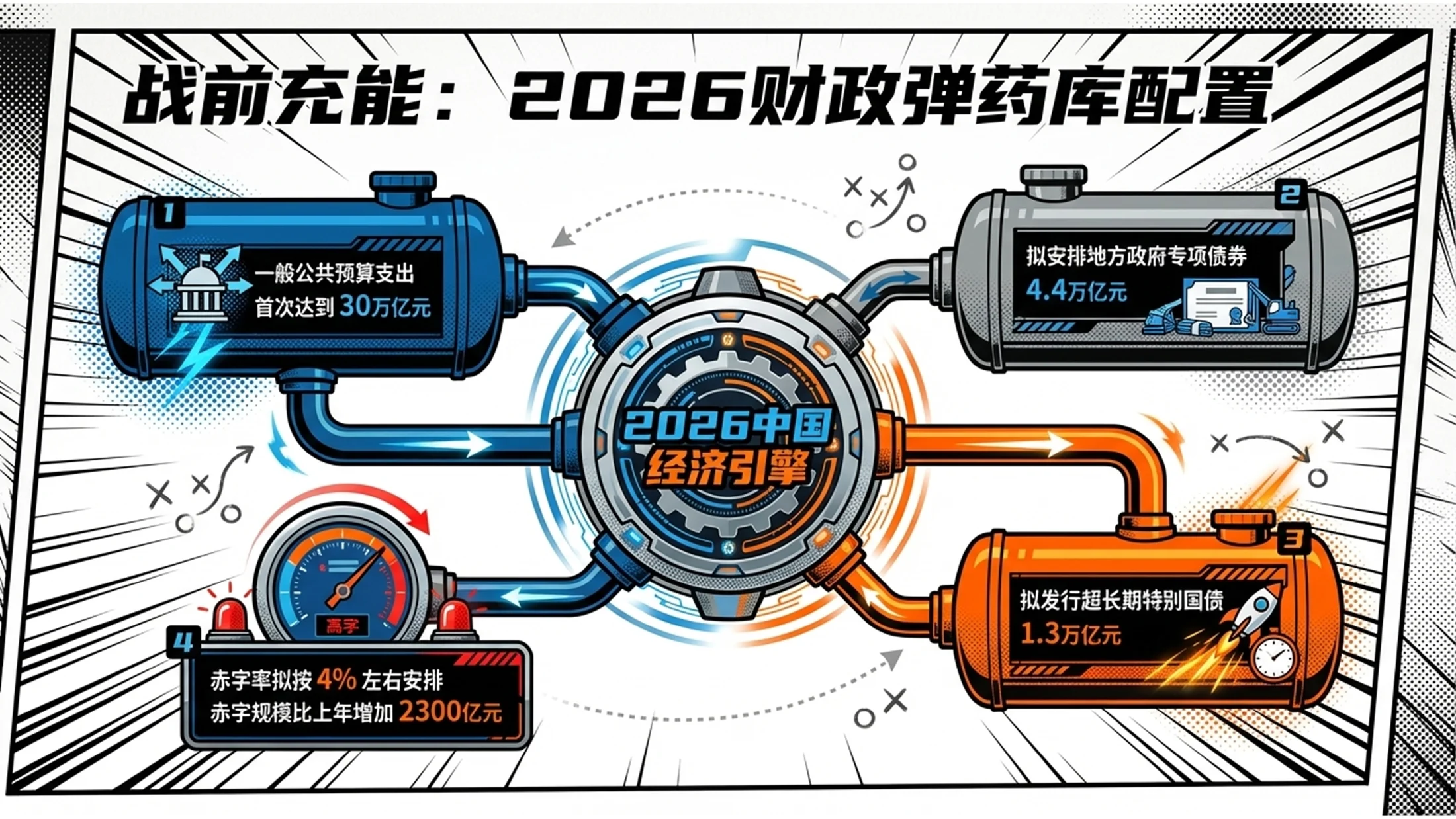 黑白卡通运动动漫风格政府工作报告PPT - 预览图5