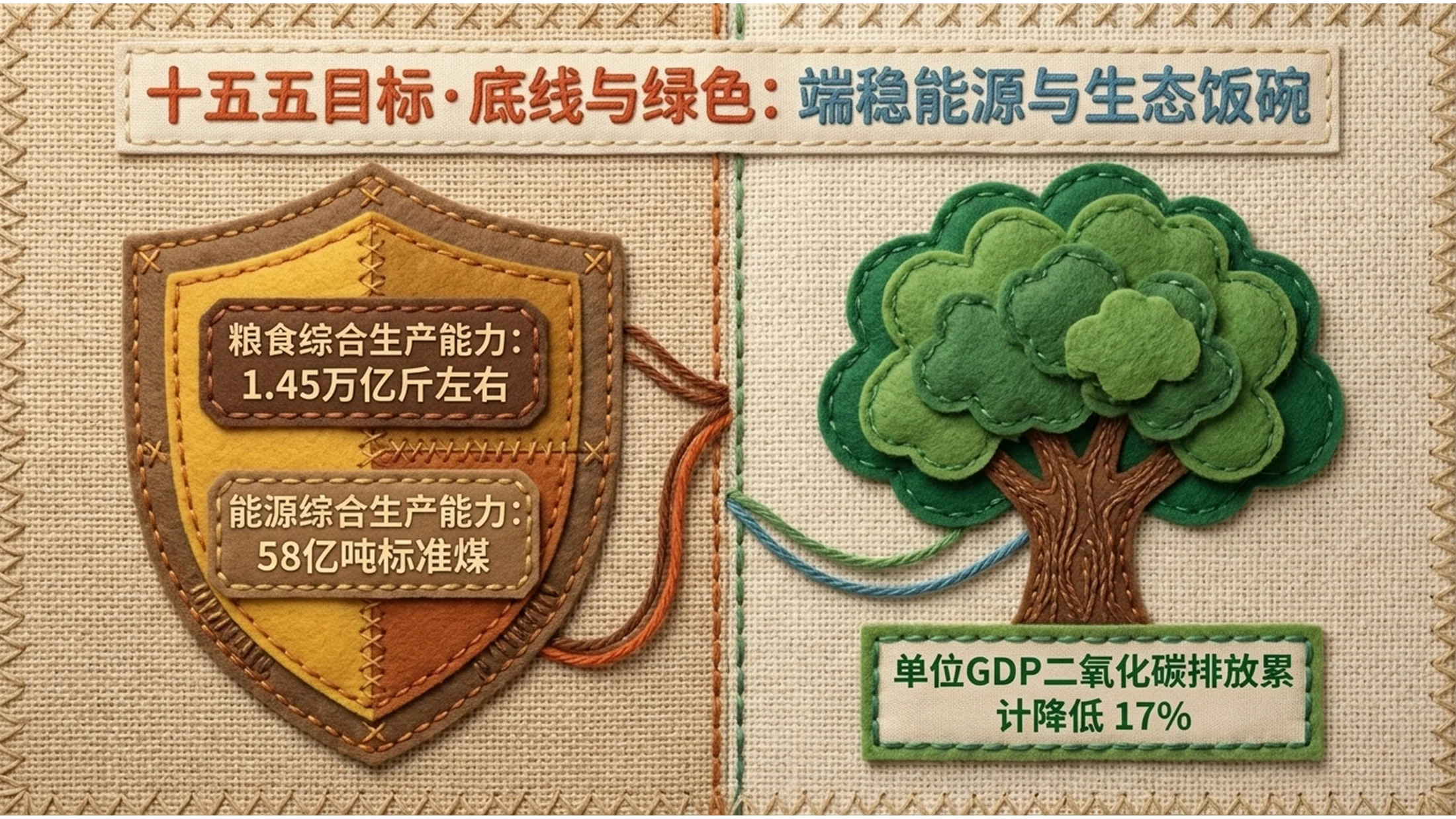 创意羊毛毡风格政府工作报告PPT - 预览图8