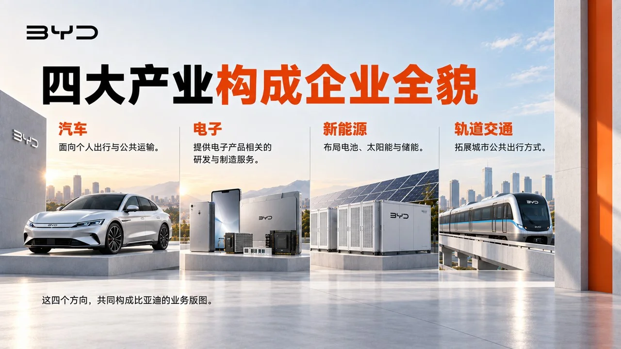 高端比亚迪BYD企业介绍PPT｜新能源汽车科技企业品牌宣传汇报模板 - 预览图4