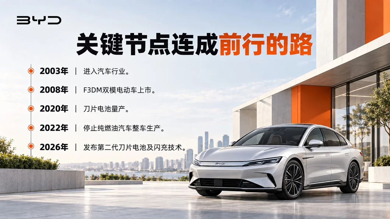 高端比亚迪BYD企业介绍PPT｜新能源汽车科技企业品牌宣传汇报模板 - 预览图8