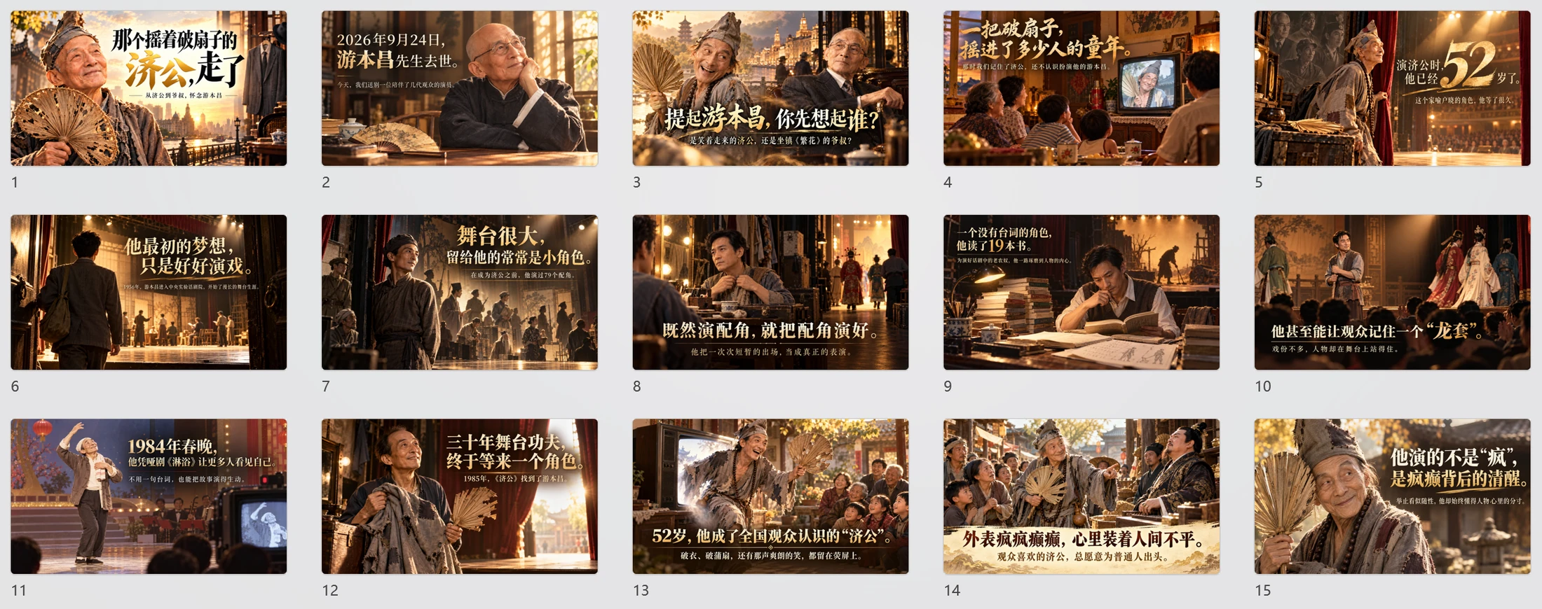 纪念游本昌_从济公到爷叔_30页海报版PPT - 预览图19