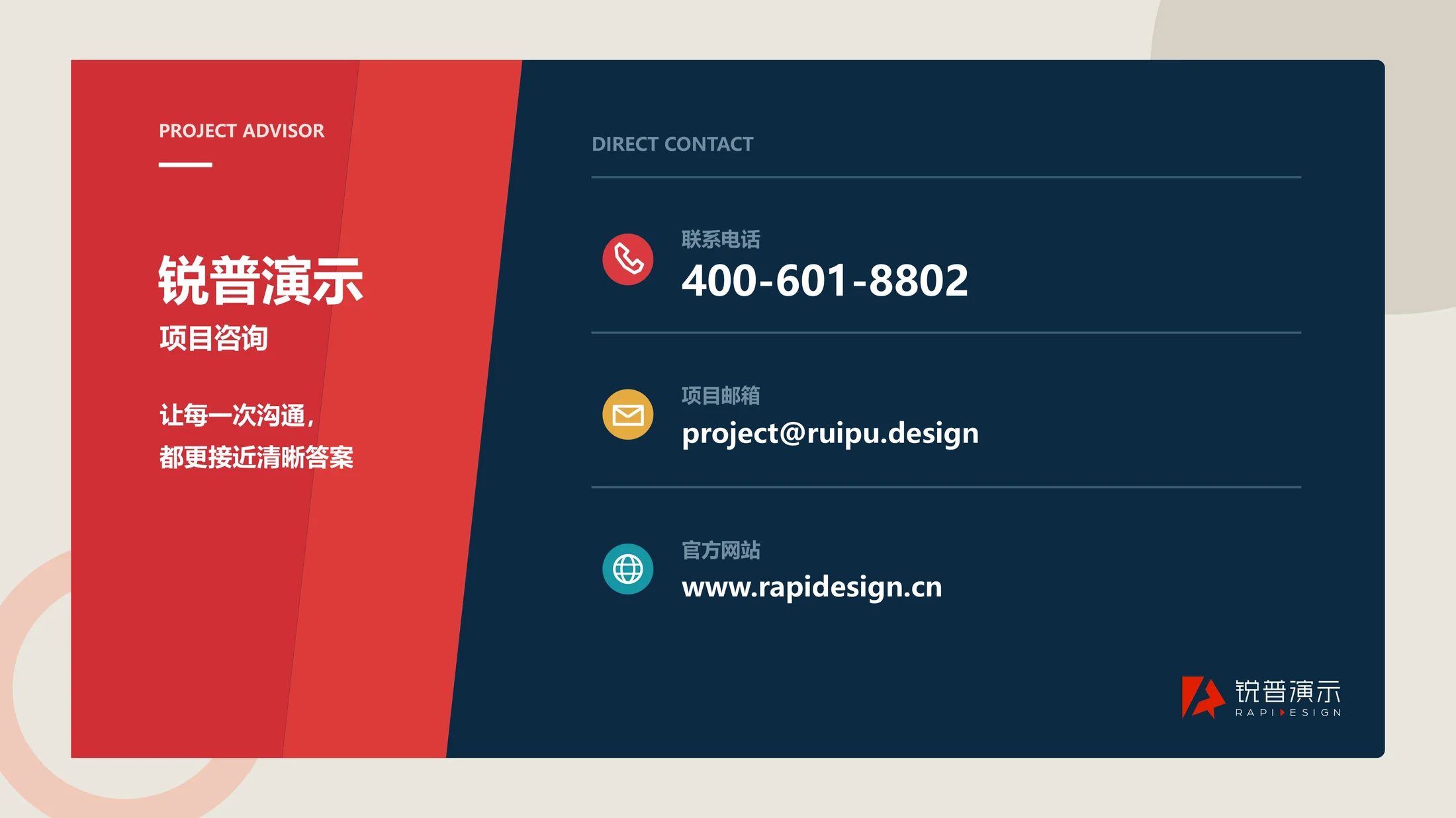 联系方式PPT灵感库（可编辑） - 预览图1